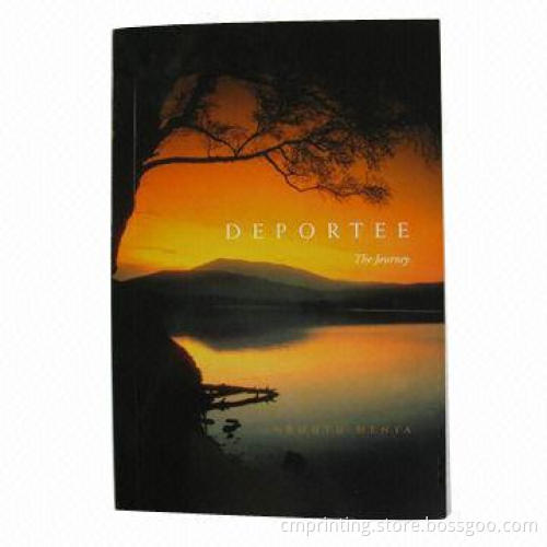 Softcover book printing, embossed on front cover, in various sizes and pages